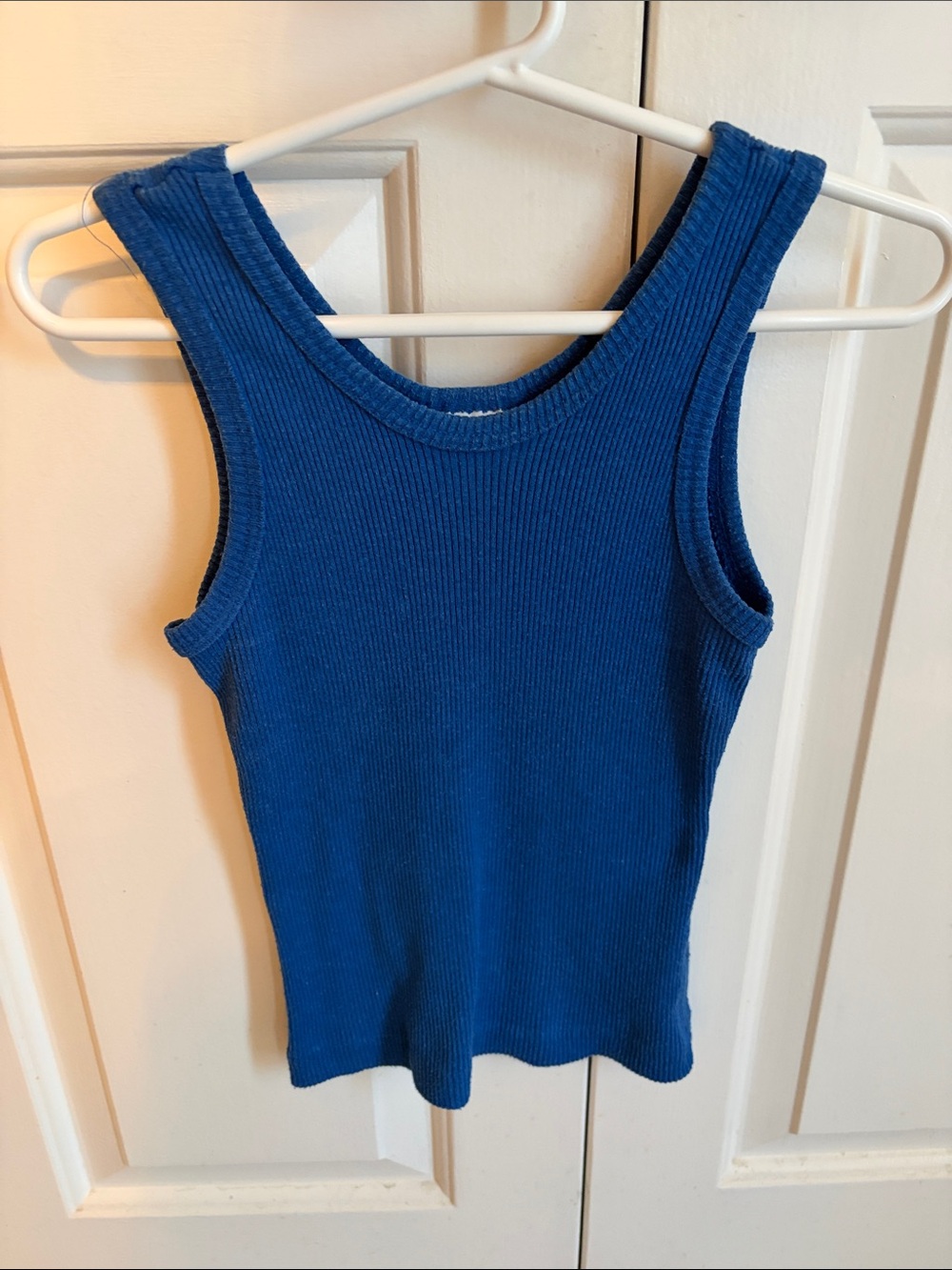 Royal Blue Ribbed Tank Top
